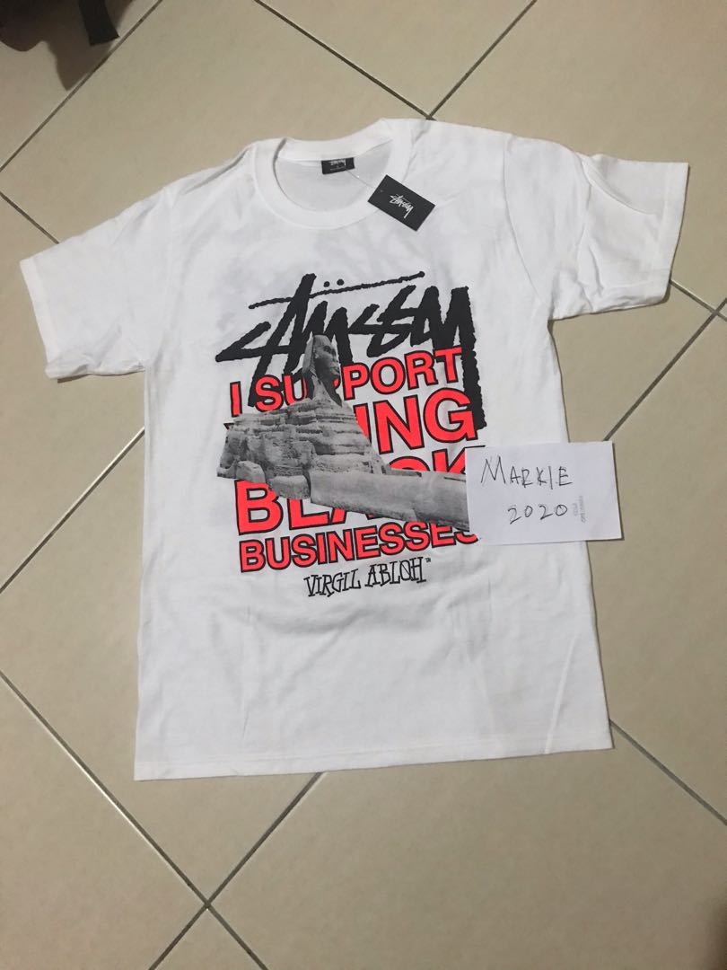 STUSSY X OFF WHITE BY VIRGIL ABLOH 40th ANNIVERSARY WORLD TOUR TEE