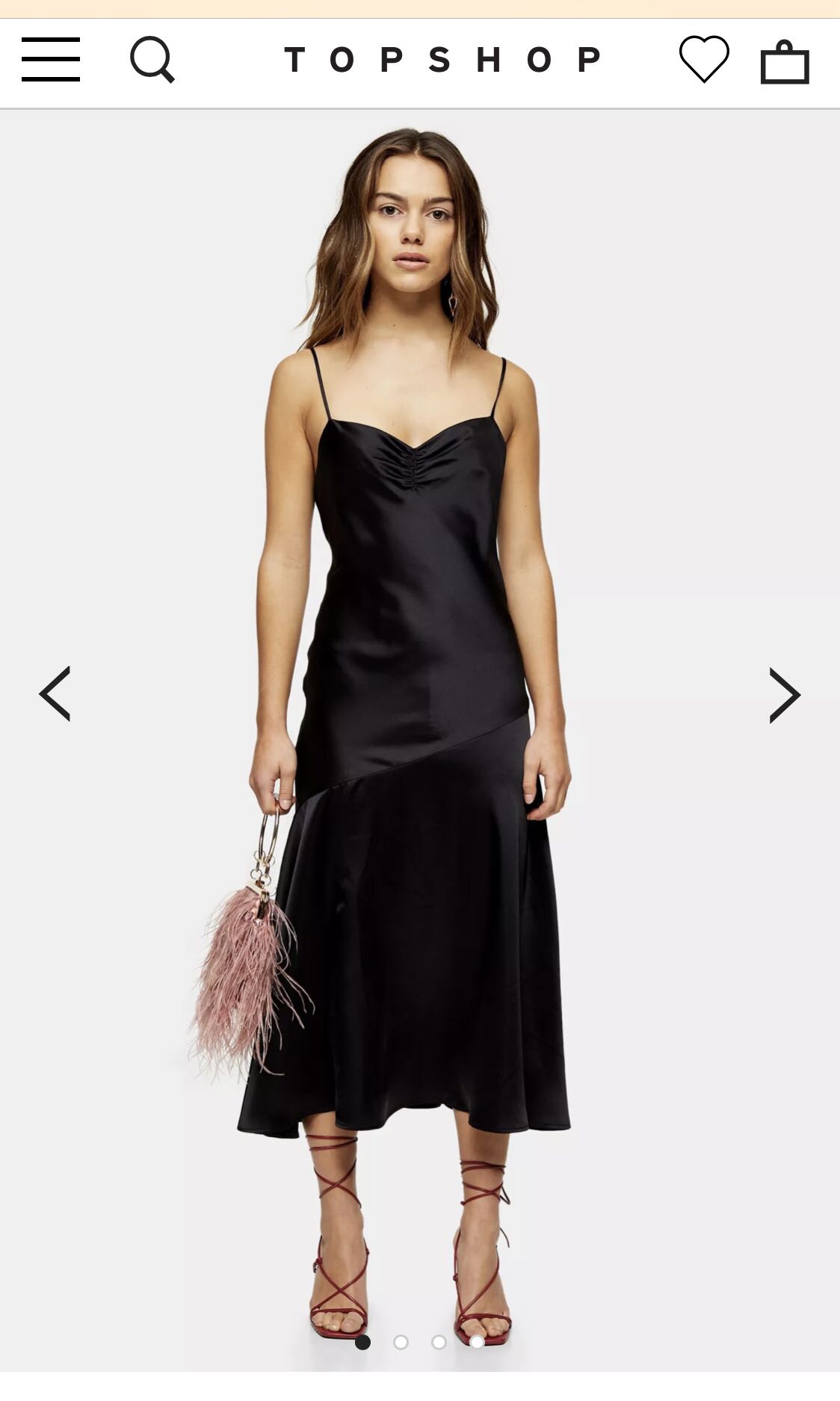Topshop satin dress sales