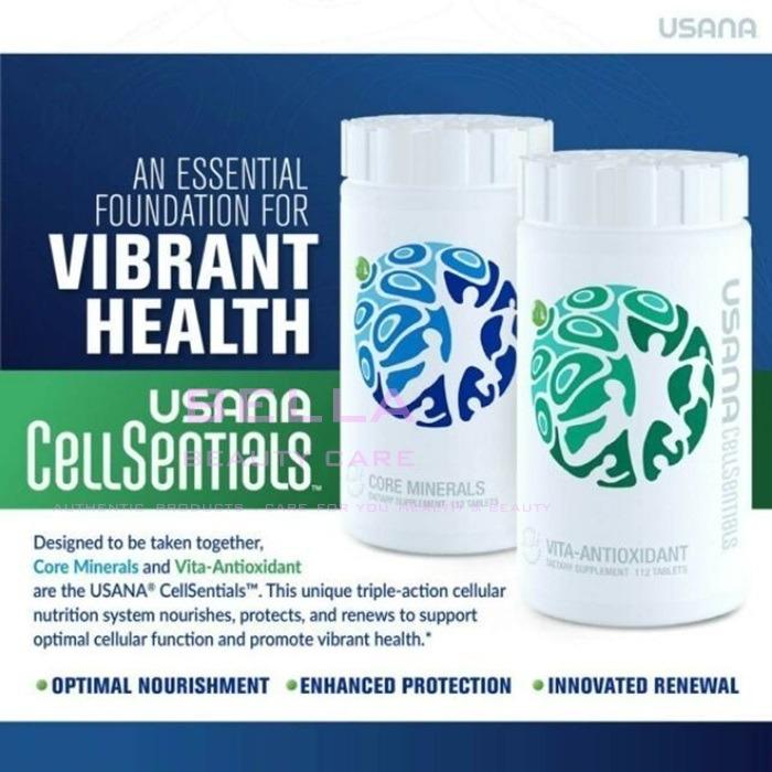 USANA CellSentials™ Core Mineral + Vita Antioxidant Improve Cellular Function and Vibrant Health (Category: Everything Else) located in Singapore. Submitted by bellabeautycare (Listing ID 1051288697, Image 3). Description: The USANA Difference Core Minerals and Vita Antioxidant work together to support vibrant health. That’s why the USANA CellSentials™ pack contains a 28-day supply of both Core Minerals and Vita Antioxidant—essential supplements 