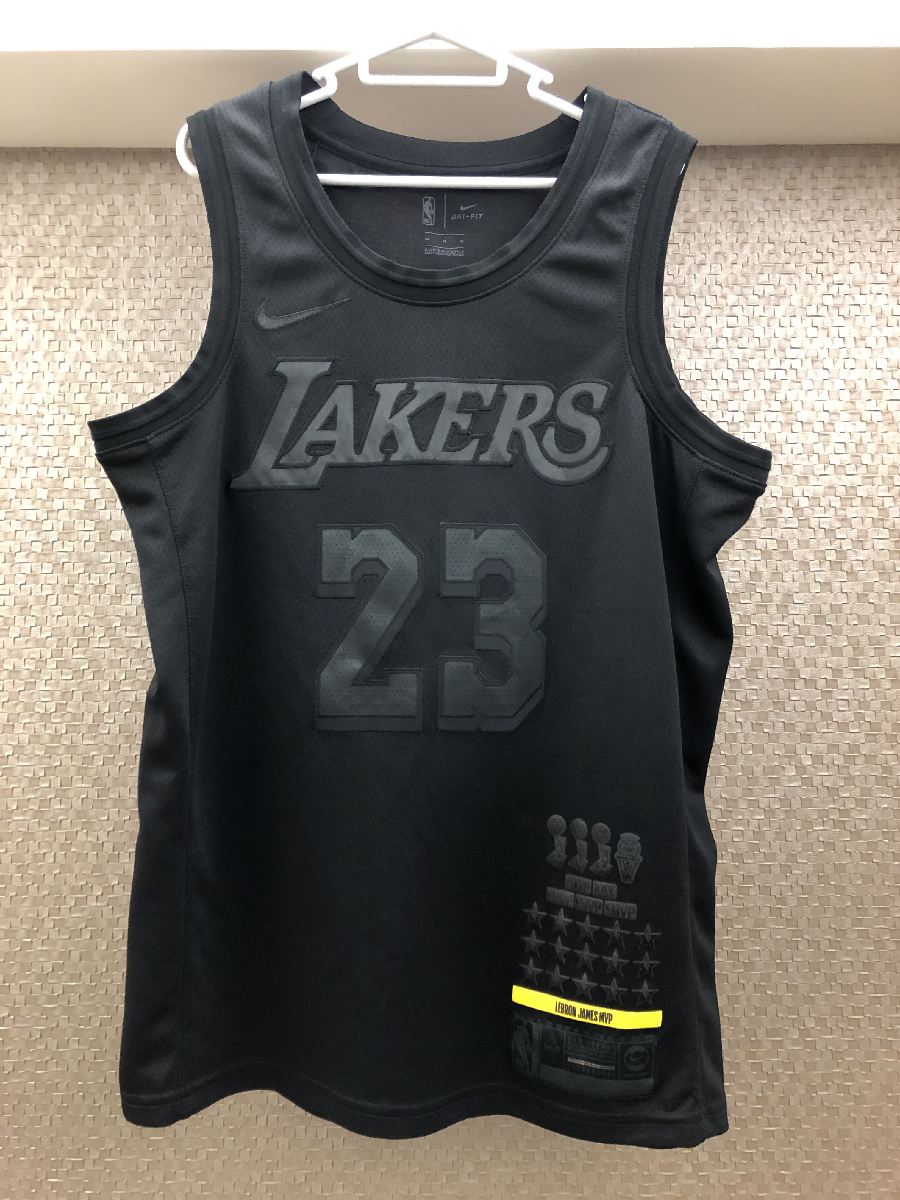 Nike NBA L.A. Lakers LeBron James Black MVP Swingman Jersey Black