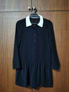 Zara black romper dress