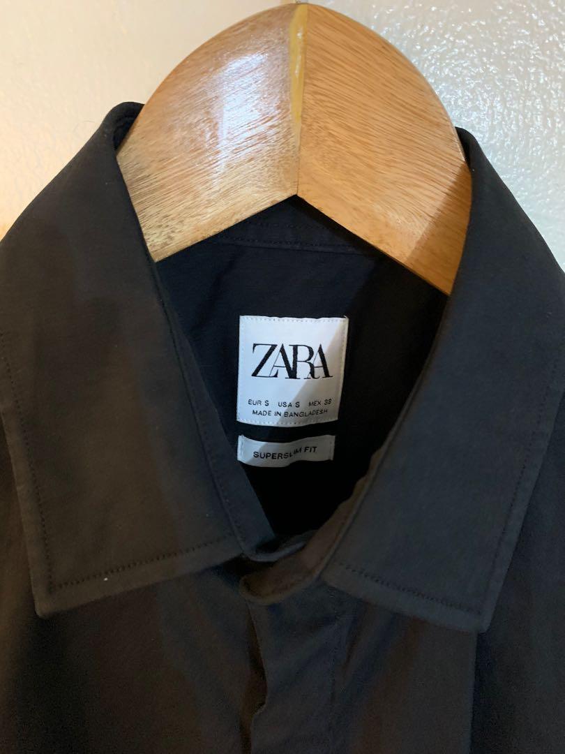 Zara men's long sleeve polo shirts Clearance