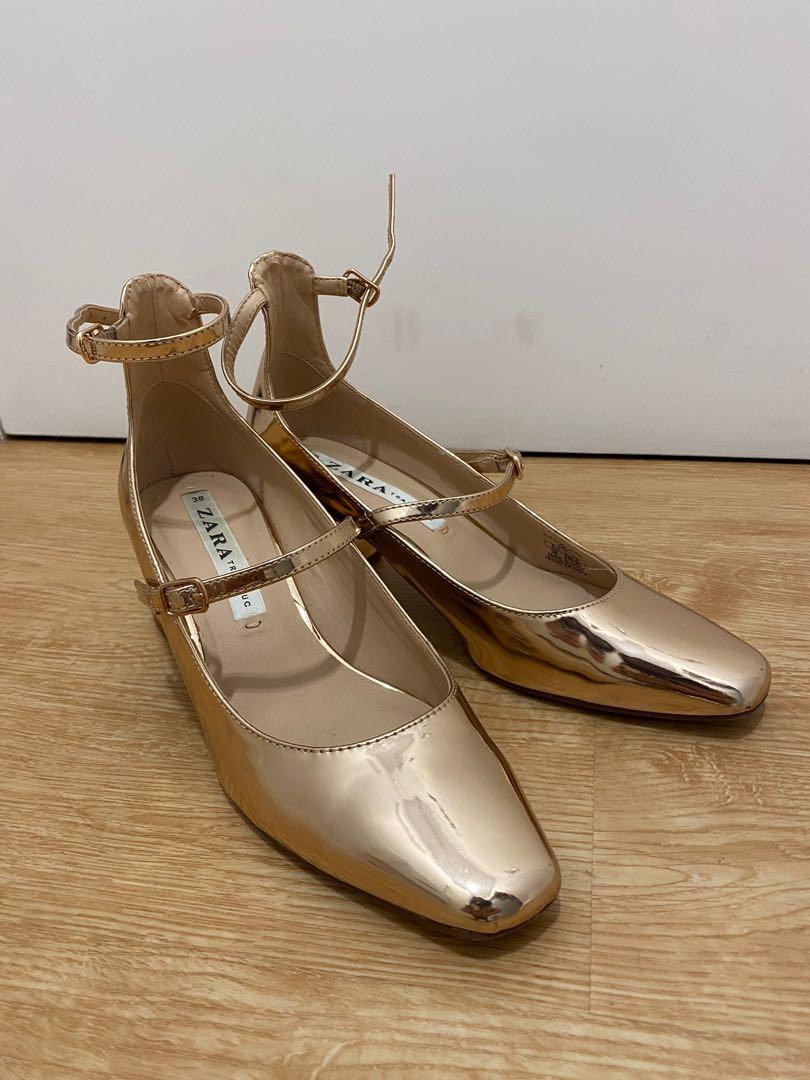 Zara rose gold heels store