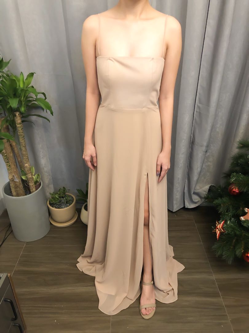 beige gown