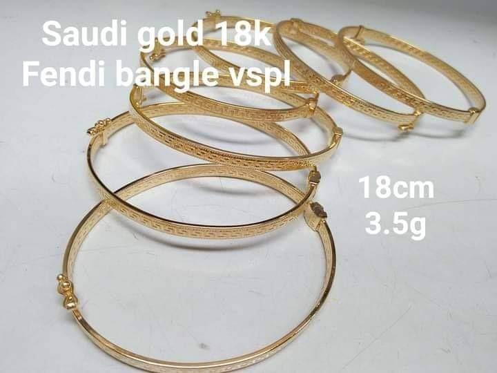 18K Saudi Gold Fendi Bangle Women s Fashion Jewelry Organizers