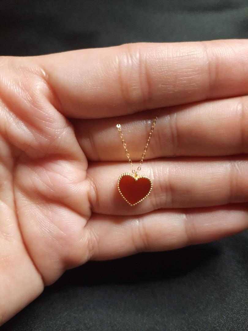 Vca best sale heart necklace