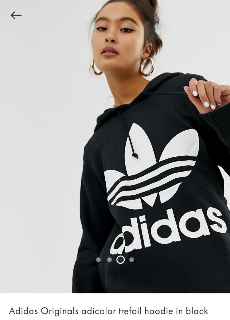 Adidas Originals Trefoil Hoodie Women s Fashion Tops