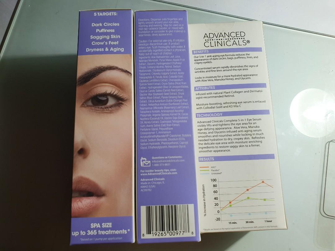 advanced clinicals complete 5 in 1 eye serum