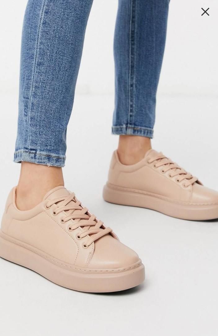 Nude pink trainers Clearance