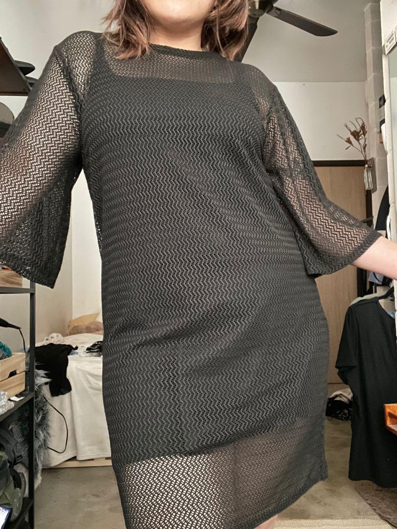 Oversized fishnet dress shop