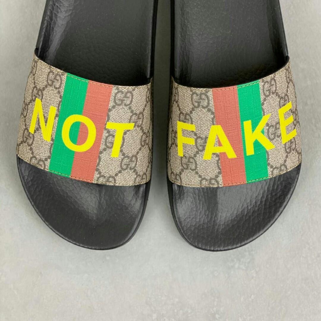Gucci flip flops discount fake vs real