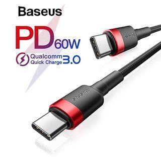 Baseus 60W PD USB C/Type-C to USB C/Type-C  Fast Charge Data Cable PD Charging Cable