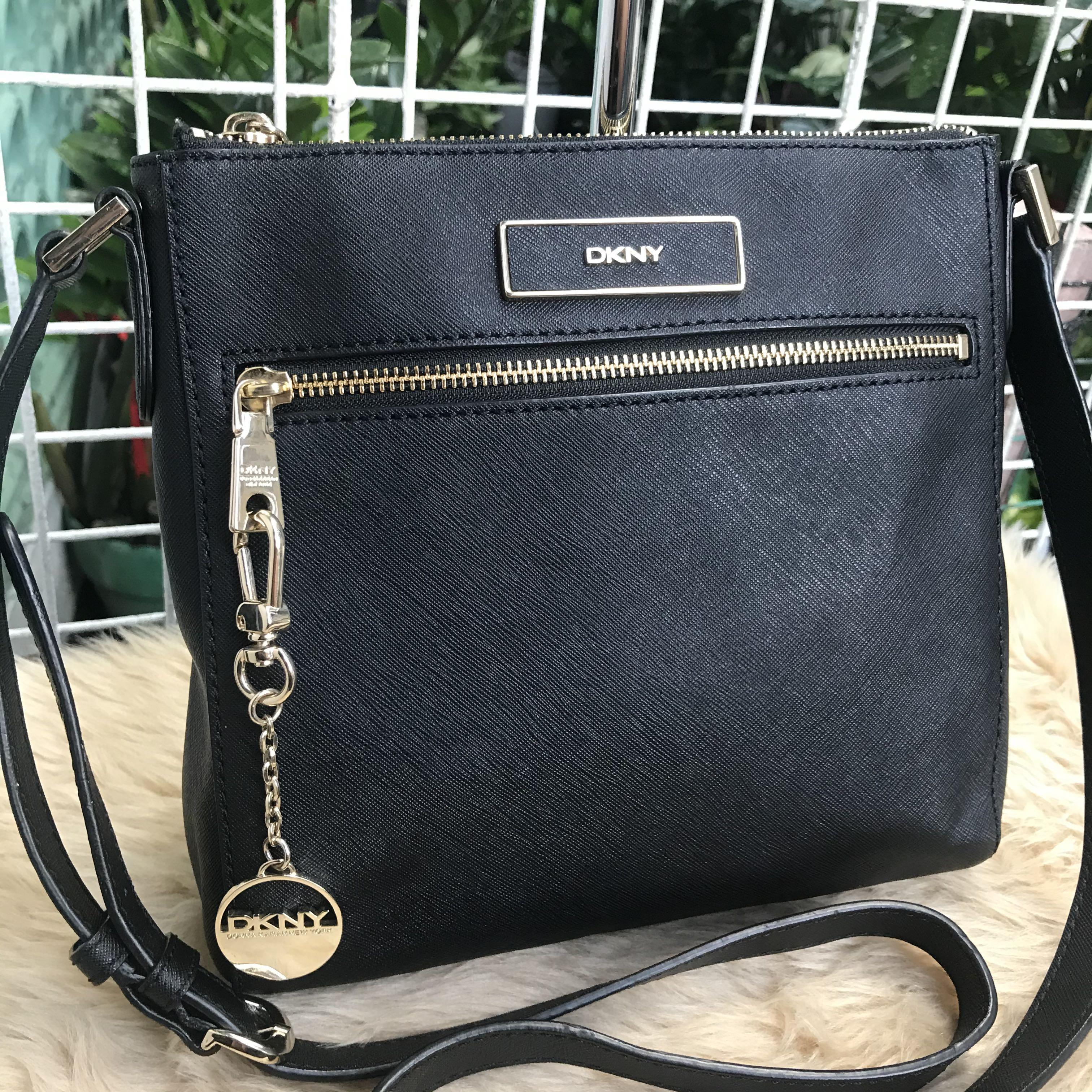 Dkny black sales sling bag