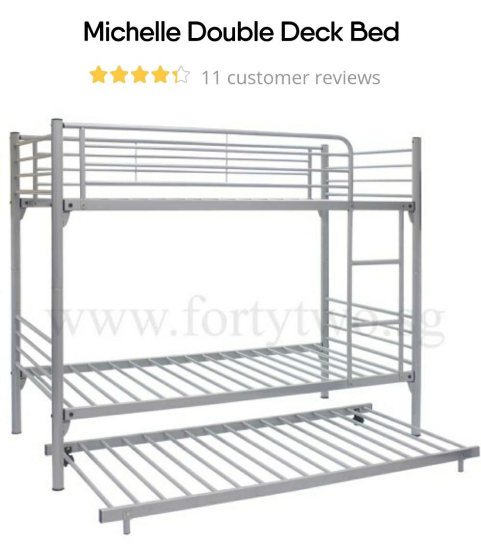 Double deck with pull out beds, Furniture & Home Living, Furniture, Bed