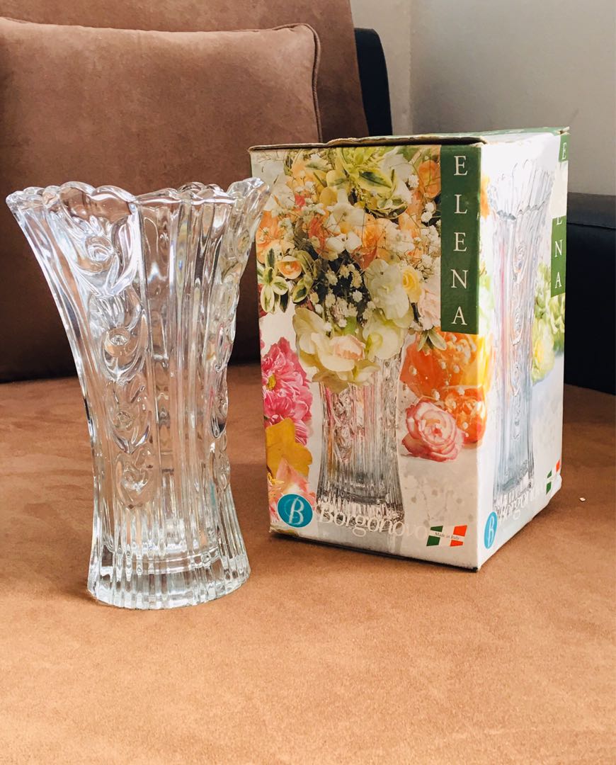 Elena Glass Vase By Borgonovo Glassworks Italy Vintage Collectibles Vintage Collectibles On Carousell