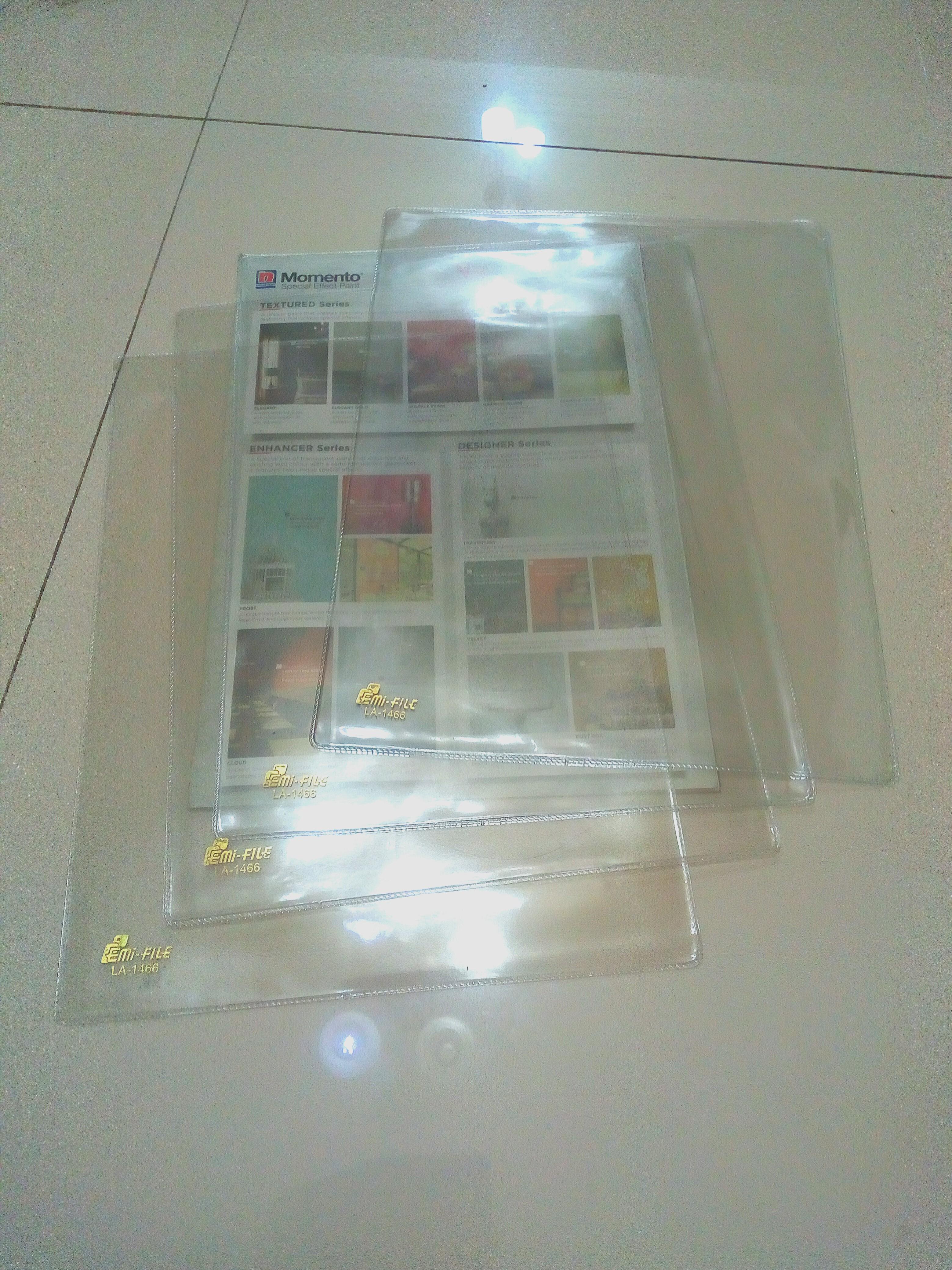 EmiFile A4 PVC L shape clear folders LA1466 x 4 pcs, Hobbies & Toys