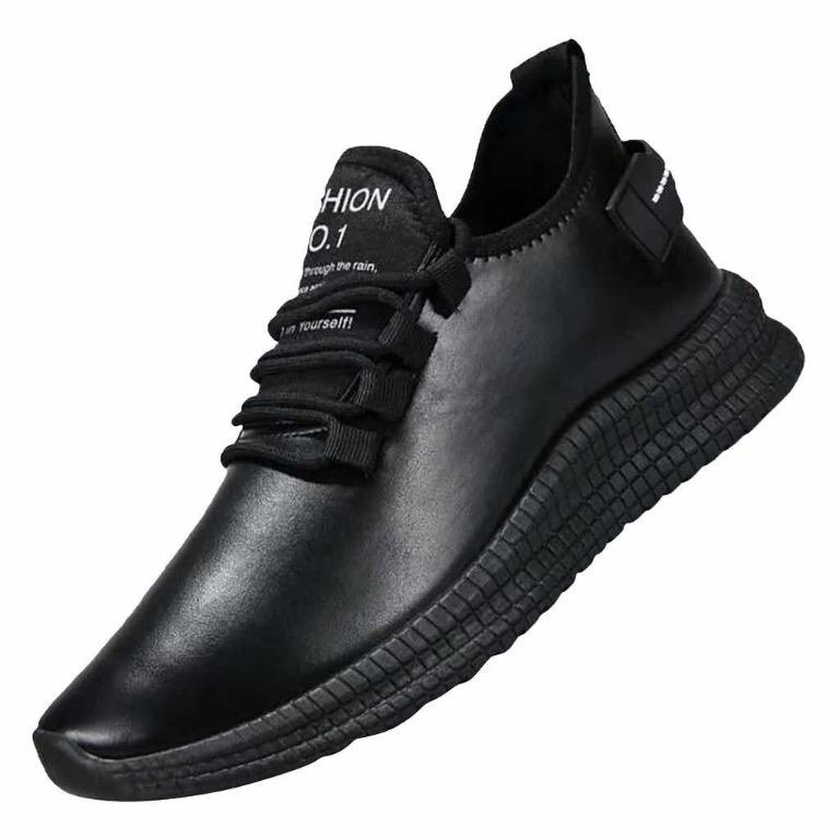 Fashion No 1 Black Shoe Men s Non slip Wear resistant Running Shoes Fashion Personality Breathable Men Shoes Sneakers size 43