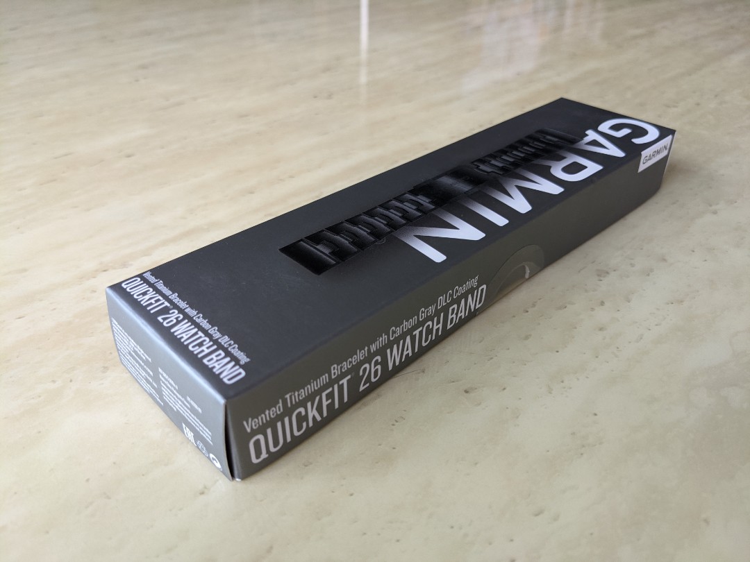 Garmin Quickfit 26 Watch Band Titanium DLC coating Fenix 6X