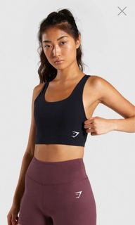 gymshark black sports bra