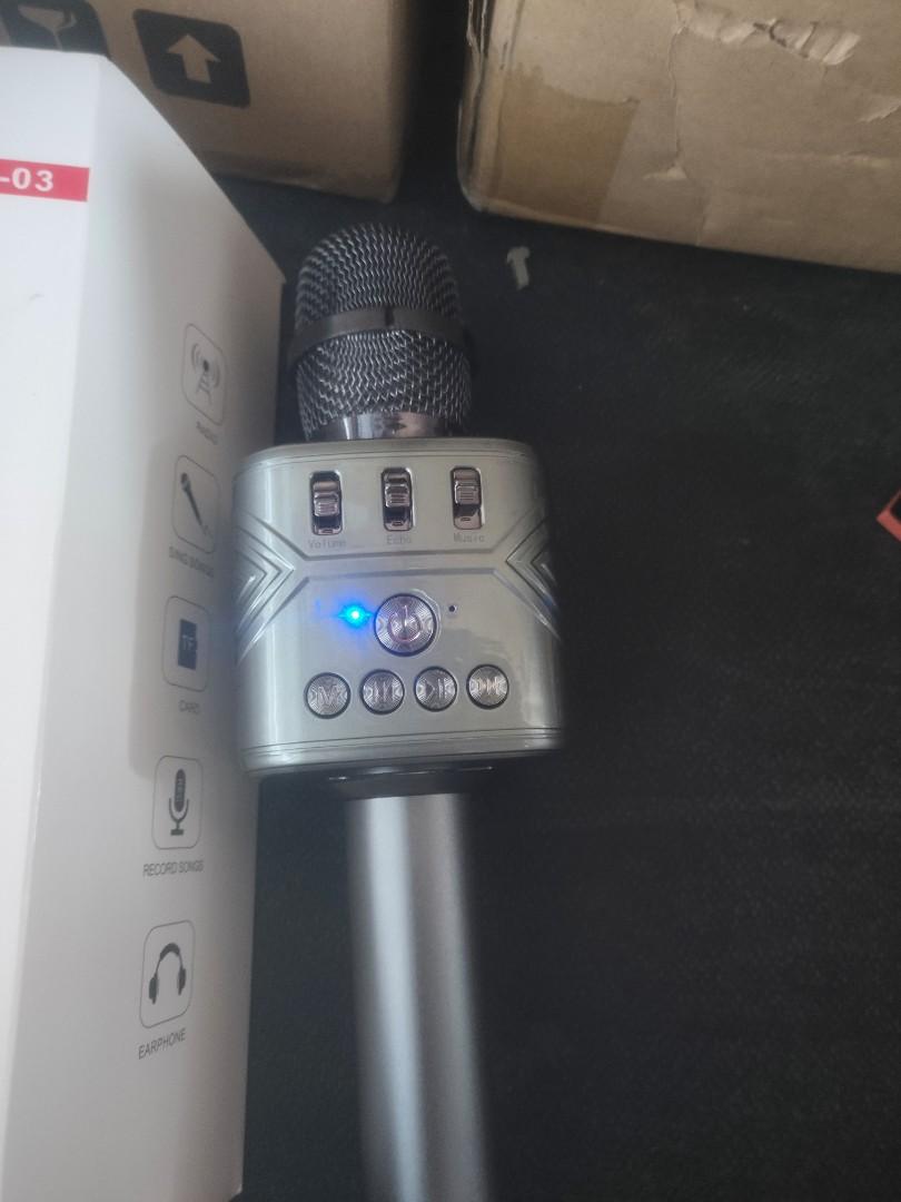 Handheld KTV wireless microphone hifi speaker, Audio, Microphones on