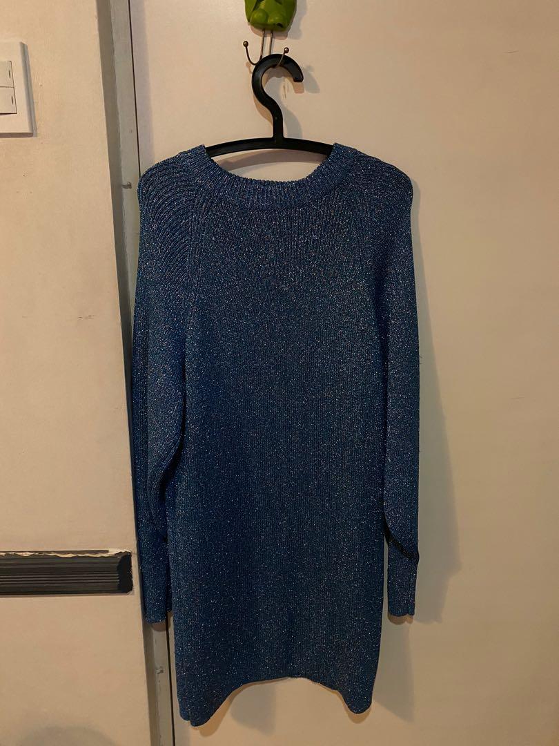 H&M Glitter Sweater Dress (Category: Dresses) located in Makati City. Submitted by auti09 (Listing ID 1051523618, Image 2). Description: Super beautiful Used once Size small but will fit even LARGE Its a long dress till your knees if youre 5’4 Shipping c/o buyer.