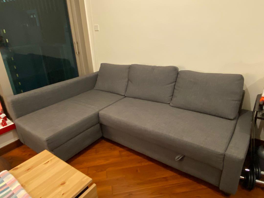 IKEA Friheten Lshaped sofa bed, 傢俬＆家居, 傢俬, 梳化 Carousell