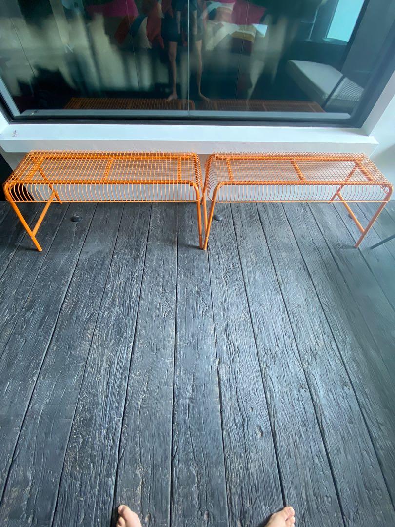 Ikea orange bench sales