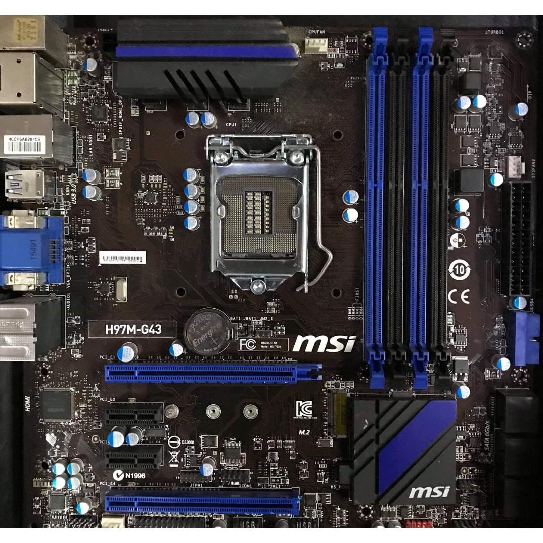 Intel Xeon 1241 V3 3 50ghz Equal To Intel I7 4790 With Msi H97m G43 Lga 1150 Electronics Computer Parts Accessories On Carousell