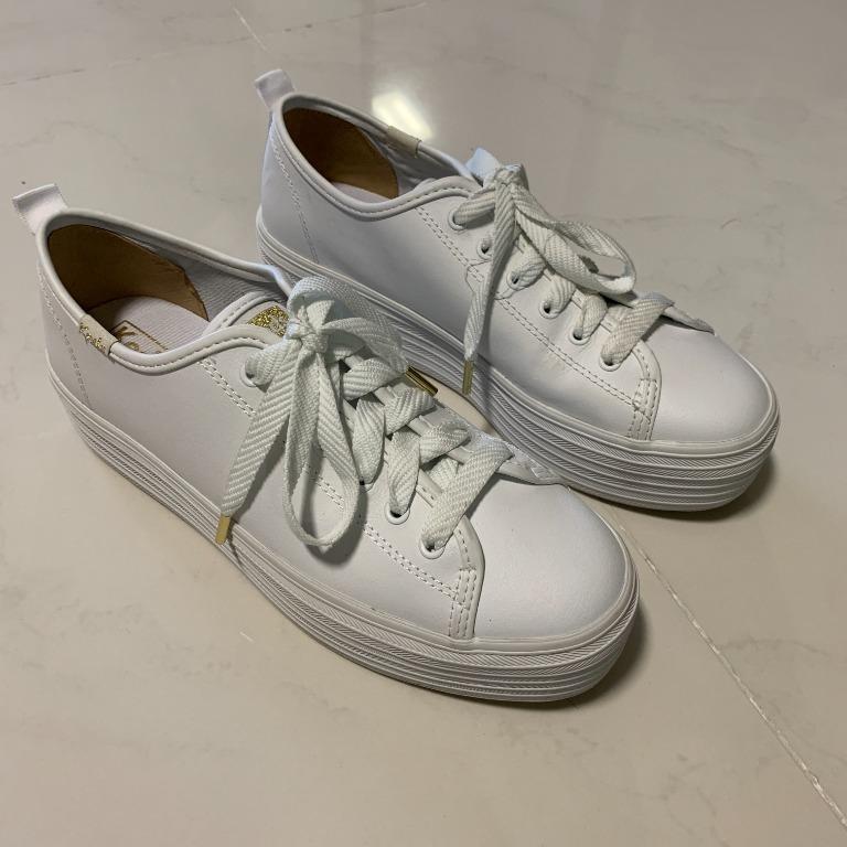 Women's triple kick hot sale leather glossy
