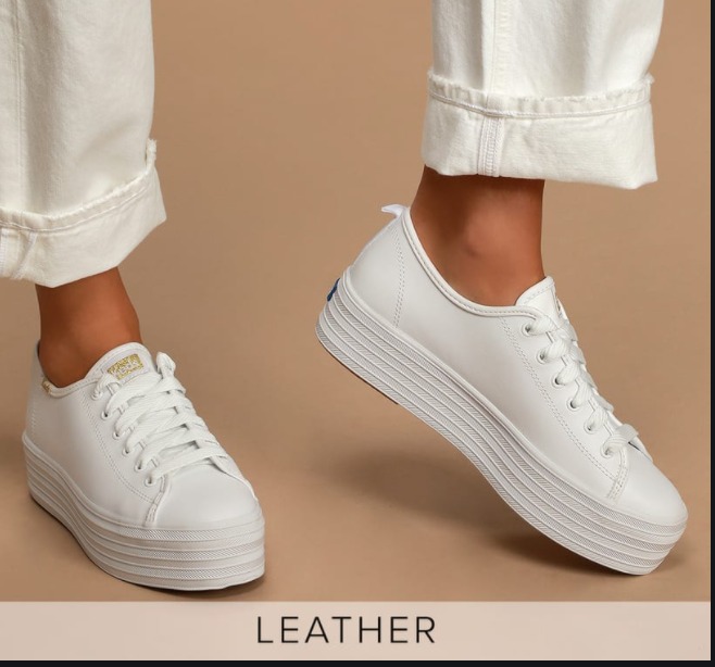 triple up leather keds