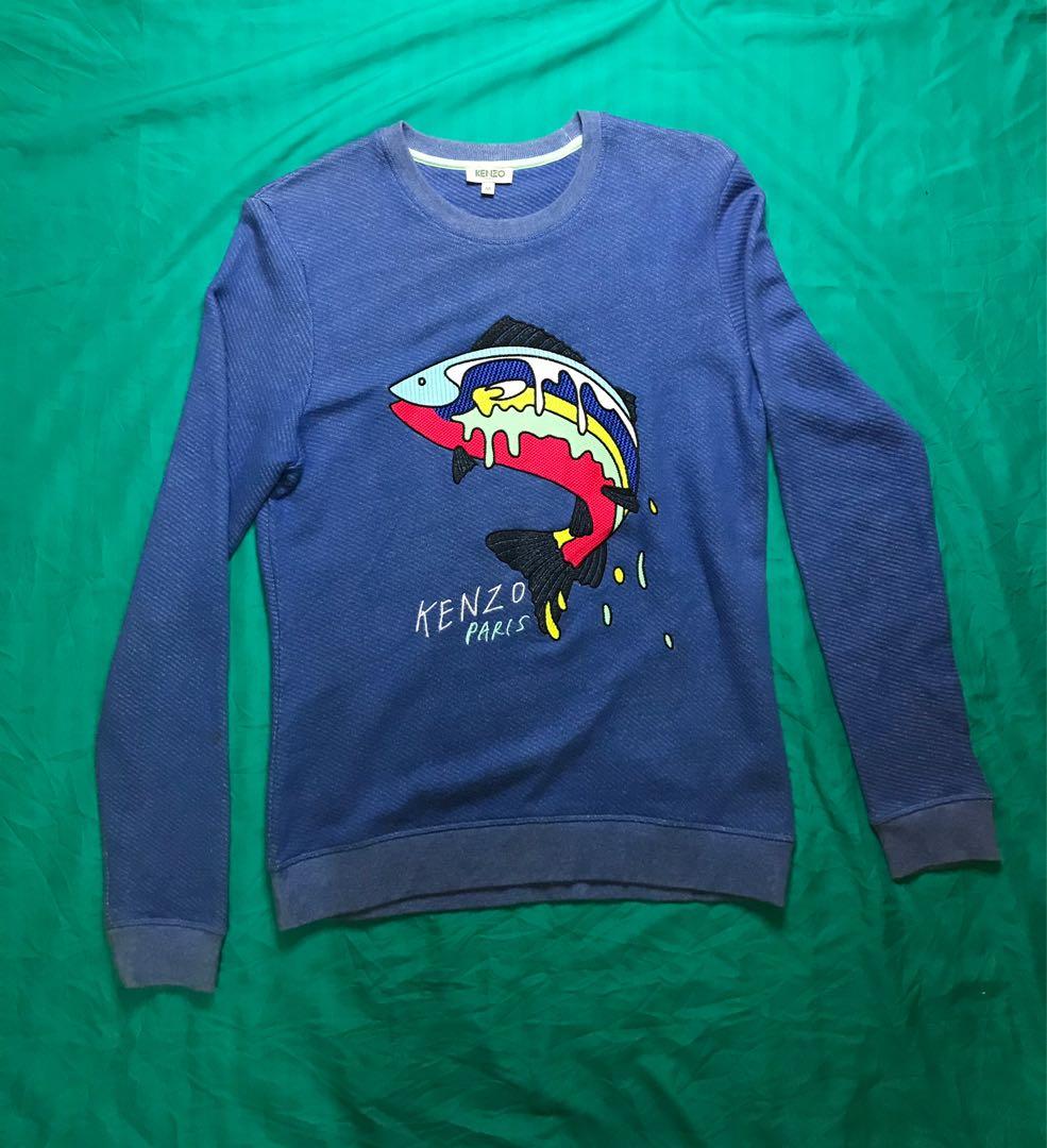 Kenzo Fish Blue Sweatshirt