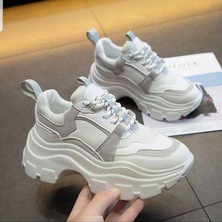 Korean Chunky White Sneakers