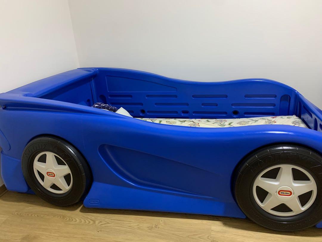 Little Tikes Blue car bed frame , Babies & Kids, Baby Nursery & Kids