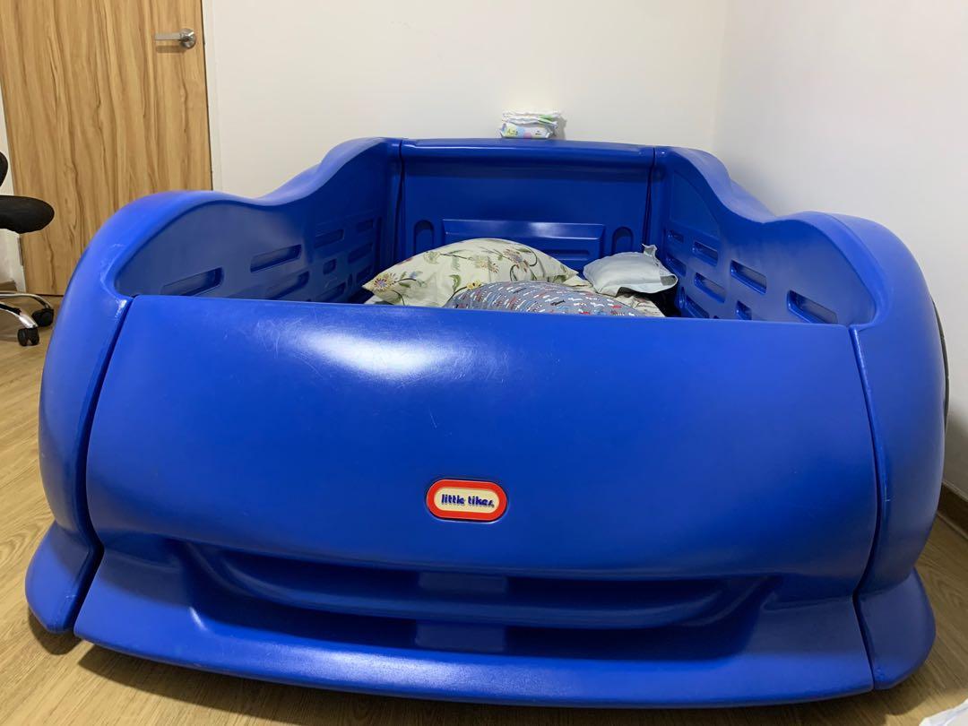 Little Tikes Blue car bed frame , Babies & Kids, Baby Nursery & Kids