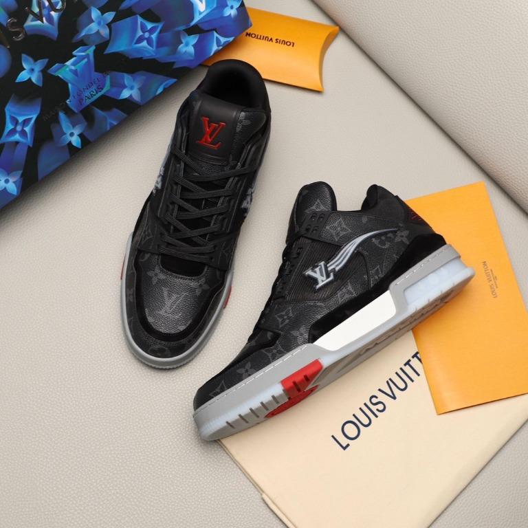 Louis Vuitton LV Trainer Monogram Black White, Men's Fashion, Footwear,  Sneakers on Carousell