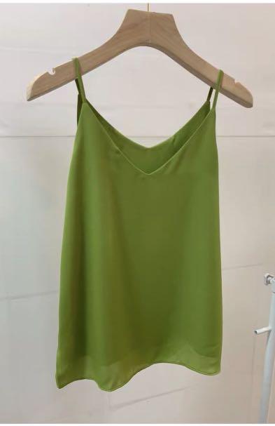 Lime green sleeveless top clearance