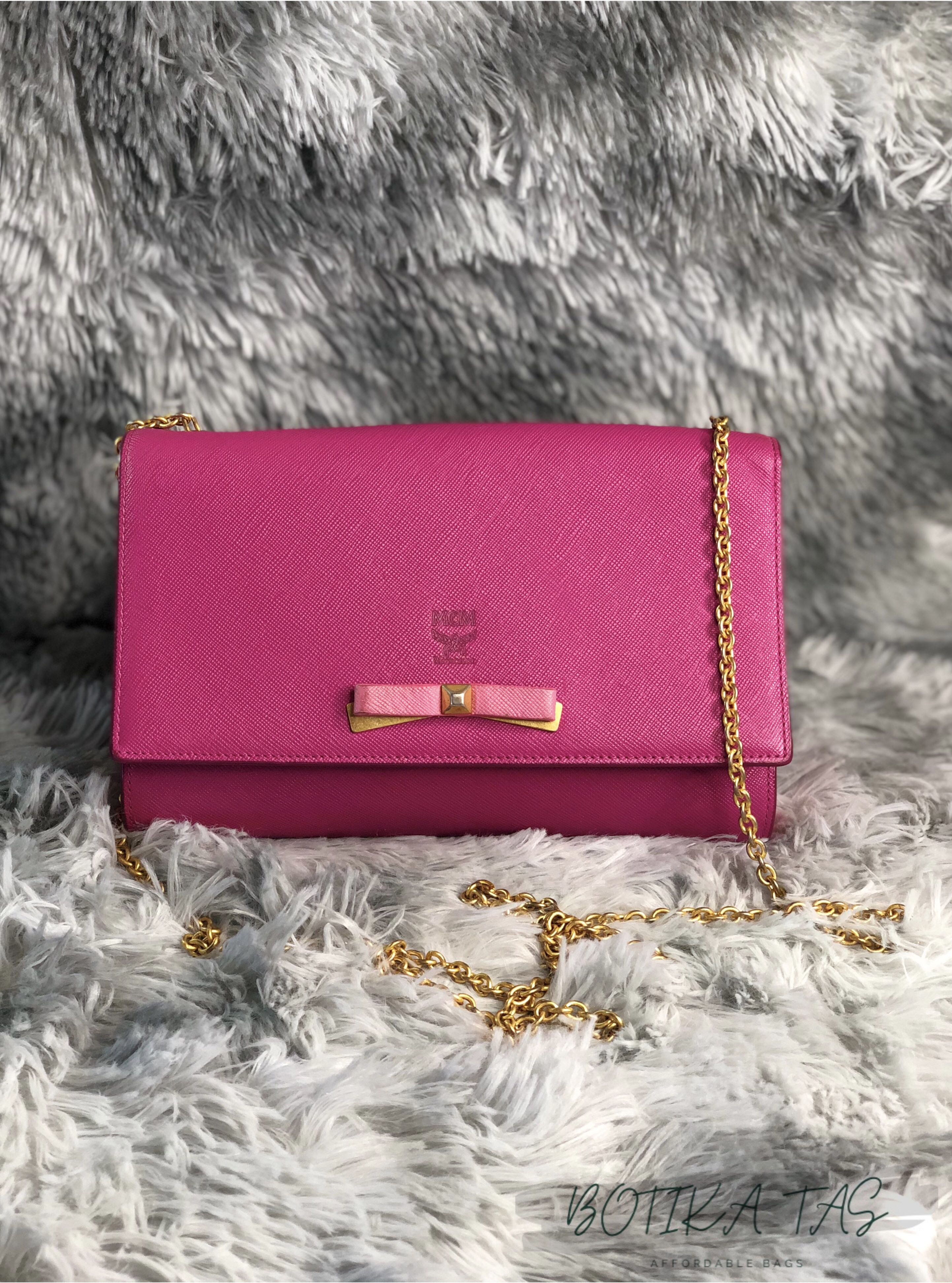 mcm pink sling bag