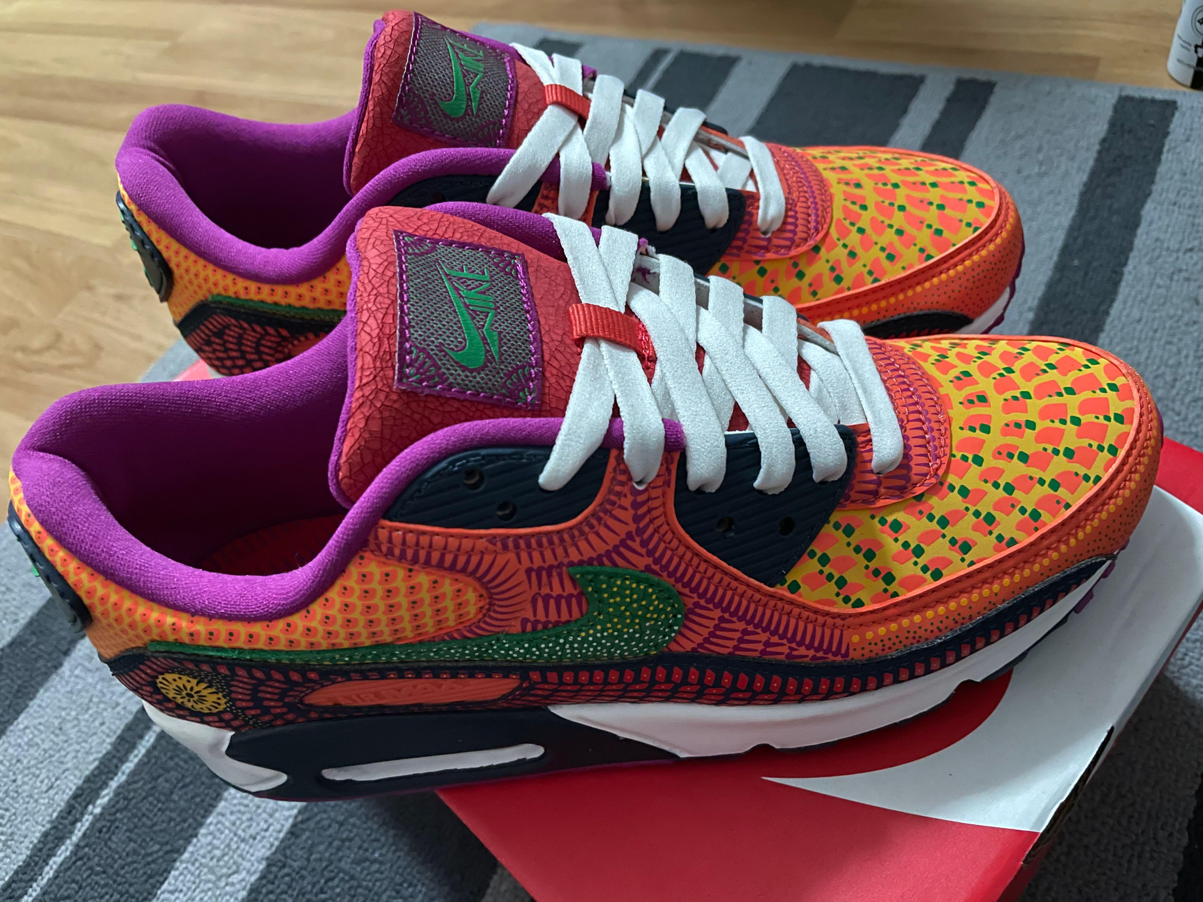 Uk6 Nike Air Max 90 Dia De Los Muertos Day Of The Dead Men S Fashion Footwear Sneakers On Carousell