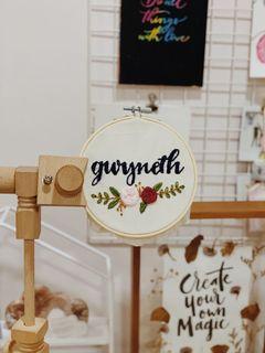 Personalised Name Embroidery Hoop