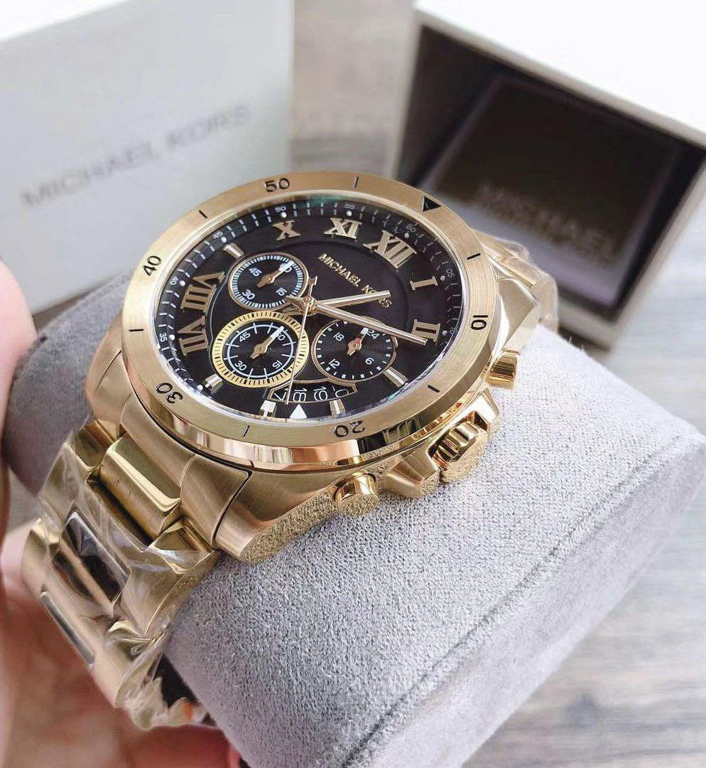 PREORDER ORIGINAL MICHAEL KORS BRECKEN CHRONOGRAPH GOLD TONE
