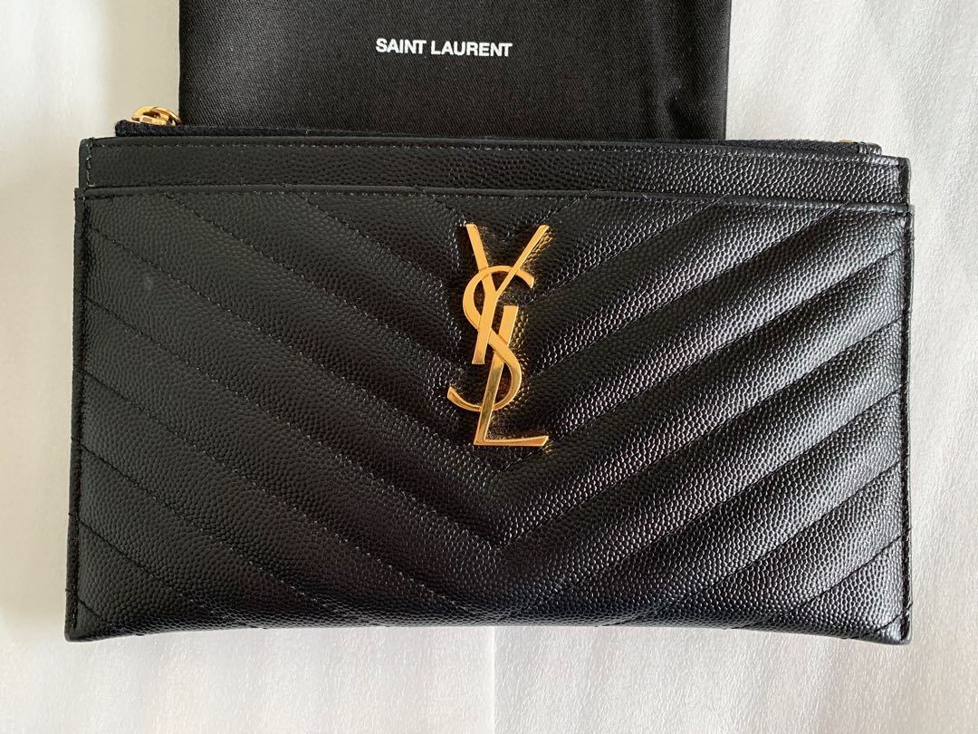 LARGE YSL MONOGRAM BILL POUCH - Review, What fits in it? 