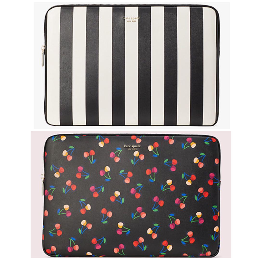 SALES Kate Spade Universal Laptop Sleeve Stripes Black White / Cherries  Rainbow Black, Women's Fashion, Bags & Wallets, Purses & Pouches on  Carousell