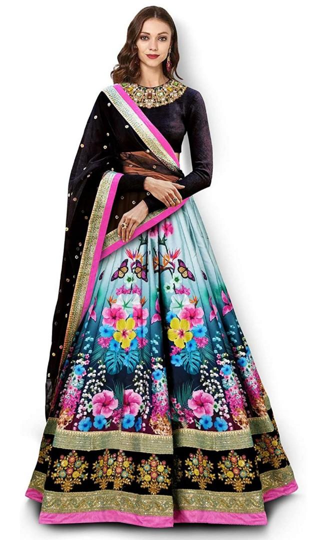 Semi-Stitched Indian Lehenga Choli