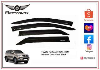 Toyota Fortuner 2016-2019 Window Door Visor Black