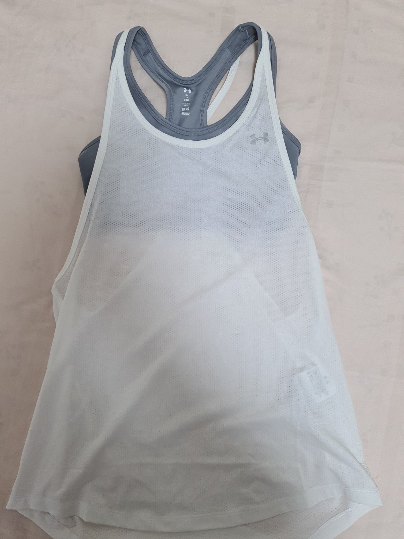under armour white tank top