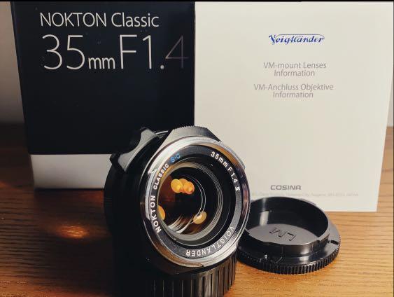 Voigtlander Nokton Classic 35mm F1.4 sc II M-mount, 攝影器材, 鏡頭 