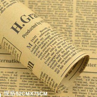 40pcs Vintage Newspaper Style Gift Wrapping Paper For Flowers