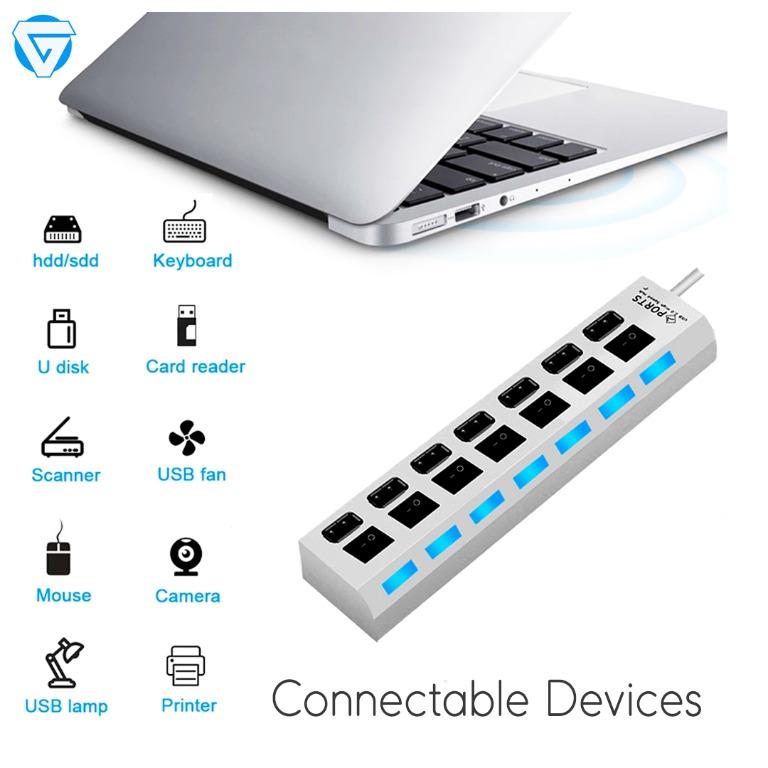 USB HUB 7PORTS 2.0, Computers & Tech, Parts & Accessories, Cables ...