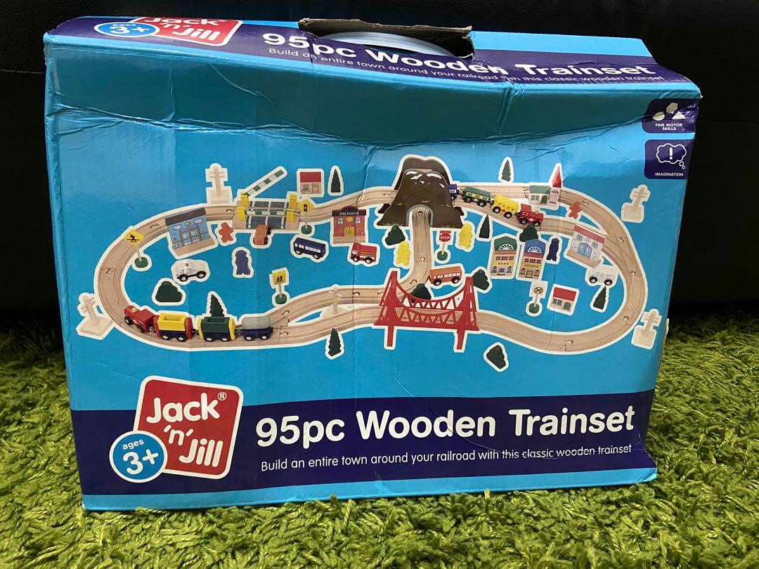Jack and jill clearance 95pc wooden train set