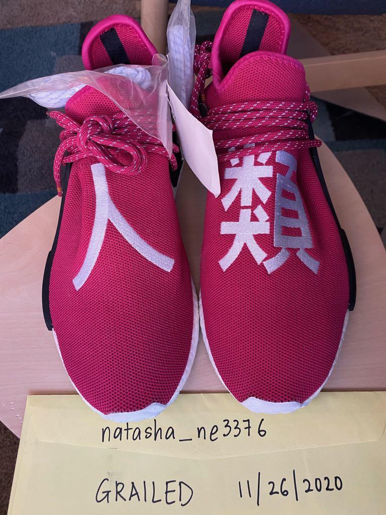 Adidas x Pharrell Williams NMD Human Race Shock Pink Sample DS Men s Fashion Footwear Sneakers on Carousell